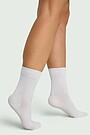 Crew length viscose fiber socks 3 | WHITE | Audimas
