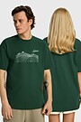 Short sleeves cotton T-shirt Fields 1 | GREEN | Audimas