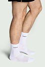 Mid-lenght sports socks with synthetic fibers 3 | WHITE | Audimas