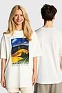 Short sleeves cotton T-shirt "House" 1 | Cream | Audimas