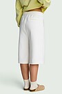Cotton pique bermuda sweatshorts 3 | WHITE | Audimas