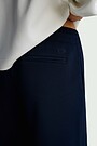 Cotton pique bermuda sweatshorts 5 | Dark blue | Audimas