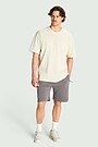 Soft cotton oversized T-shirt 5 | Cream | Audimas