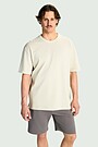 Soft cotton oversized T-shirt 4 | Cream | Audimas