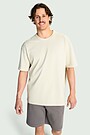 Soft cotton oversized T-shirt 1 | Cream | Audimas