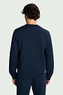 Cotton French terry crewneck sweatshirt 2 | Dark blue | Audimas
