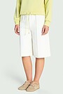 Cotton pique bermuda sweatshorts 2 | WHITE | Audimas