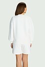Textured crewneck sweatshirt 2 | WHITE | Audimas
