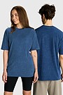 Vintage look short sleeve T-shirt 1 | Dark blue | Audimas