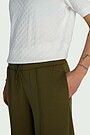 Textured wide sweatpants 4 | CHAKI | Audimas