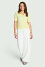 Textured wide sweatpants 1 | WHITE | Audimas
