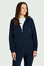 Cotton French terry full-zip hoodie 2 | Dark blue | Audimas