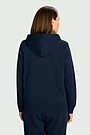 Cotton French terry full-zip hoodie 3 | Dark blue | Audimas
