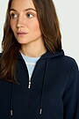Cotton French terry full-zip hoodie 4 | Dark blue | Audimas