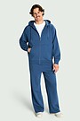 Full-zip cotton hoodie 5 | Dark blue | Audimas