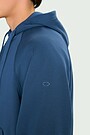 Full-zip cotton hoodie 3 | Dark blue | Audimas