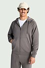 Full-zip cotton hoodie 1 | GREY | Audimas