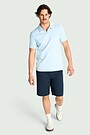 Textured cotton polo T-shirt 3 | BLUE | Audimas