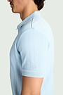 Textured cotton polo T-shirt 2 | BLUE | Audimas