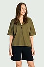 Short sleeve cotton shirt 1 | CHAKI | Audimas