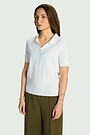 Textured cotton polo T-shirt 1 | WHITE | Audimas