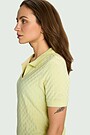 Textured cotton polo T-shirt 3 | YELLOW | Audimas