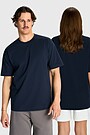 Oversized short sleeve cotton T-shirt 1 | Dark blue | Audimas