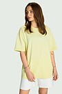 Oversized short sleeve cotton T-shirt 2 | YELLOW | Audimas