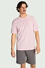 Oversized short sleeve cotton T-shirt 2 | PINK | Audimas