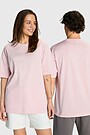 Oversized short sleeve cotton T-shirt 1 | PINK | Audimas