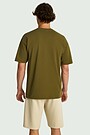 Oversized short sleeve cotton T-shirt 4 | CHAKI | Audimas