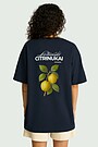 Short sleeves cotton T-shirt "Quinces" 2 | Dark blue | Audimas