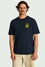 Short sleeves cotton T-shirt "Quinces" 1 | Dark blue | Audimas