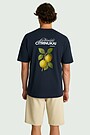 Short sleeves cotton T-shirt "Quinces" 3 | Dark blue | Audimas