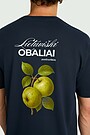 Short sleeves cotton T-shirt "Apples" 4 | Dark blue | Audimas