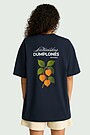 Short sleeves cotton T-shirt "Groundcherry" 2 | Dark blue | Audimas