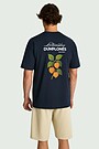 Short sleeves cotton T-shirt "Groundcherry" 3 | Dark blue | Audimas