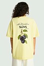Short sleeves cotton T-shirt "Plums" 2 | YELLOW | Audimas