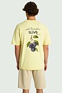 Short sleeves cotton T-shirt "Plums" 3 | YELLOW | Audimas
