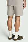 Textured cotton sweatshorts 3 | GREY | Audimas