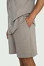 Textured cotton sweatshorts 4 | GREY | Audimas