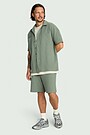 Textured cotton shirt 4 | GREEN | Audimas