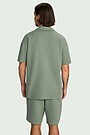 Textured cotton shirt 2 | GREEN | Audimas