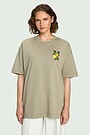 Short sleeves cotton T-shirt "Quinces" 1 | GREEN | Audimas