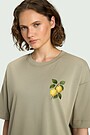 Short sleeves cotton T-shirt "Quinces" 3 | GREEN | Audimas