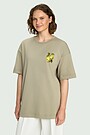 Short sleeves cotton T-shirt "Apples" 4 | GREEN | Audimas