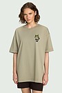 Short sleeves cotton T-shirt "Chokeberries" 4 | GREEN | Audimas