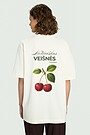 Short sleeves cotton T-shirt "Cherry" 2 | Cream | Audimas