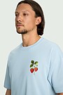 Short sleeves cotton T-shirt "Strawberry" 4 | Dark blue | Audimas