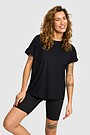 SENSITIVE fabric short sleeve T-shirts 1 | BLACK | Audimas